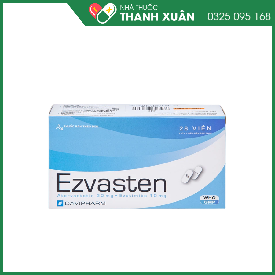 Ezvasten 20/10mg trị tăng mỡ máu